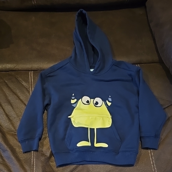 Kids Blue Monster Hoodie - Picture 1 of 3